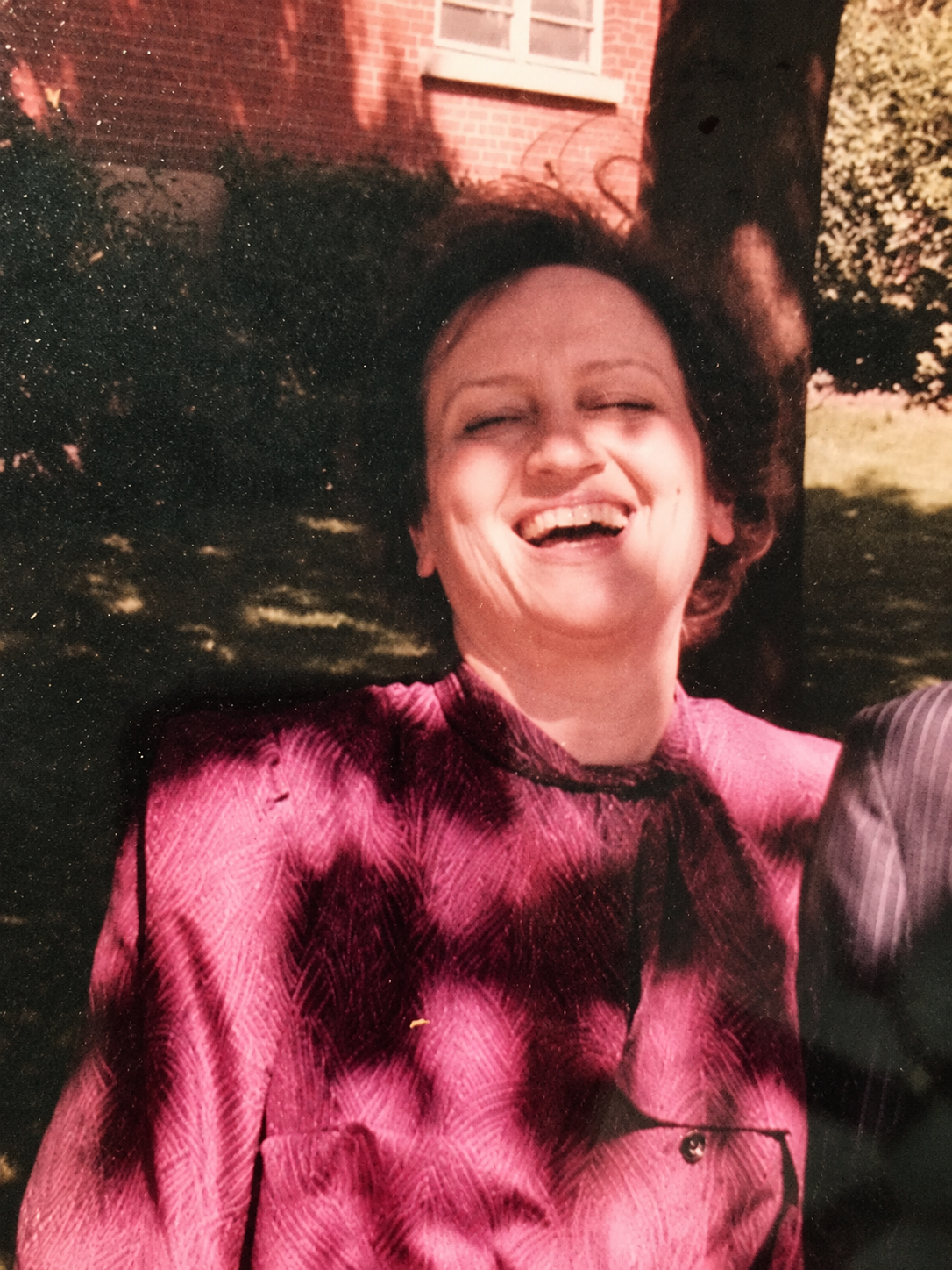 Kati Hartmann laughing — family archive photograph